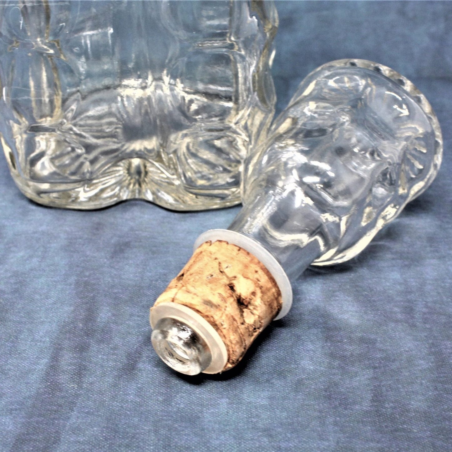 Decanter with Stopper, Ezra Brooks Bourbon Whiskey Bottle, Vintage 1960's