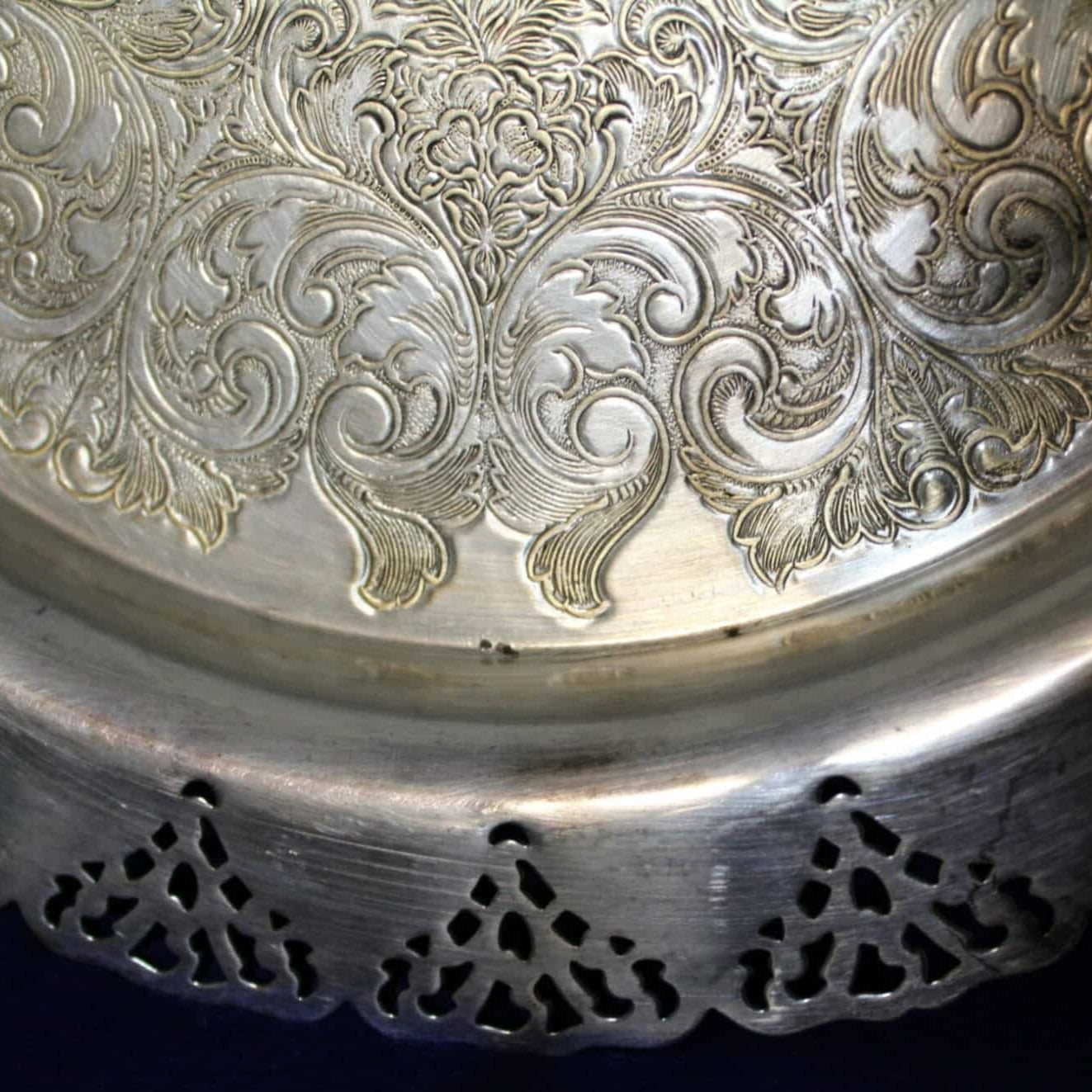 Tray, Oneida/ Home Decorators, Reticulated, Silverplate, Vintage 12"