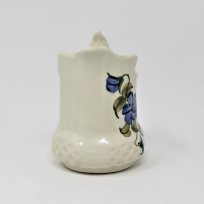 Creamer, Cash Family Pottery / Clinchfield Artware, Blue Flowers, Made in USA