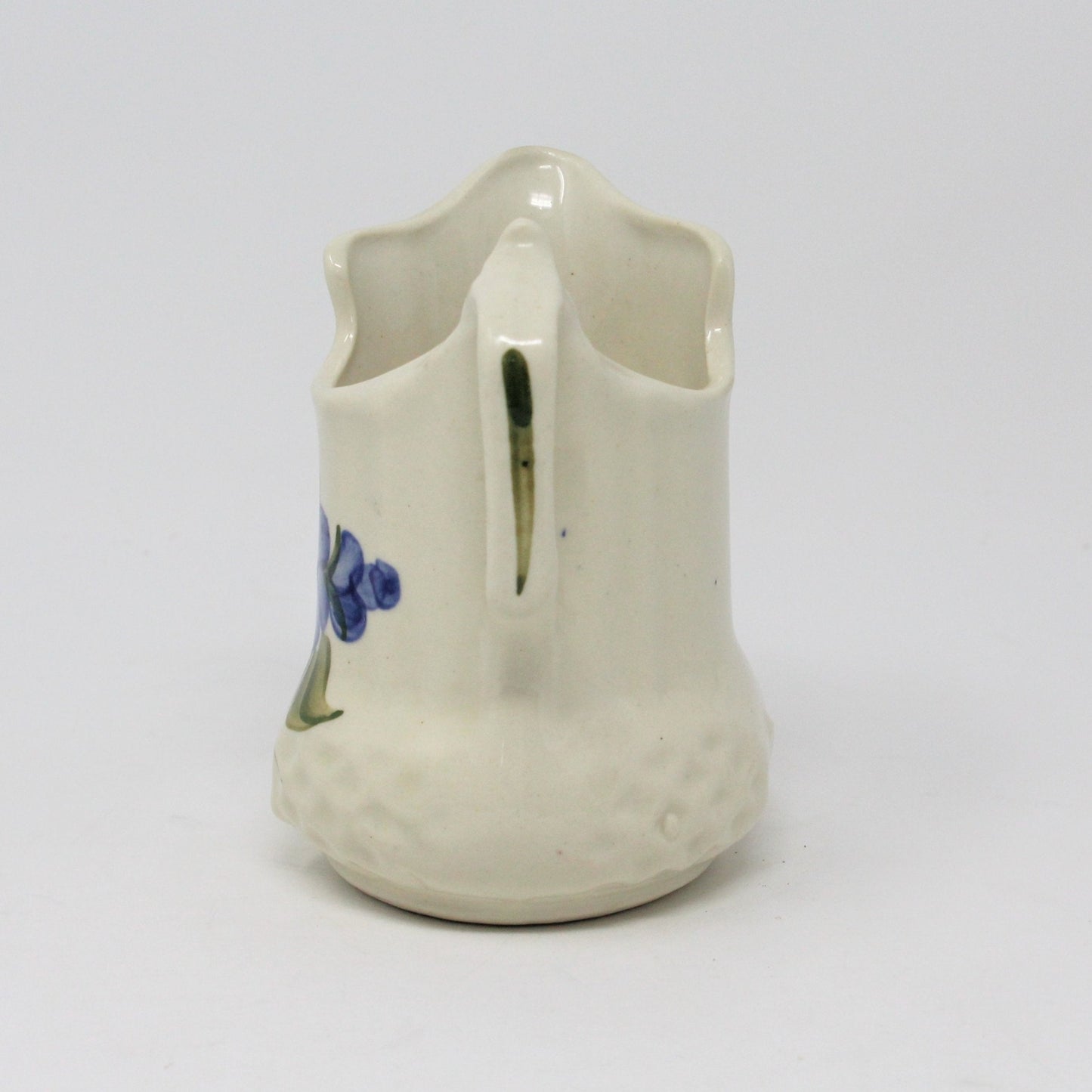 Creamer, Cash Family Pottery / Clinchfield Artware, Blue Flowers, Made in USA