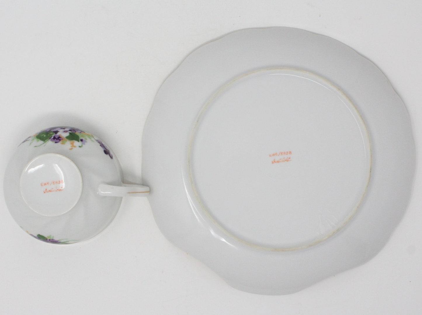 Snack Set, Norcrest, Sweet Violet EW6, Japan Vintage