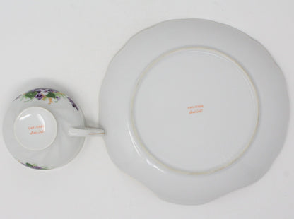 Snack Set, Norcrest, Sweet Violet EW6, Japan Vintage