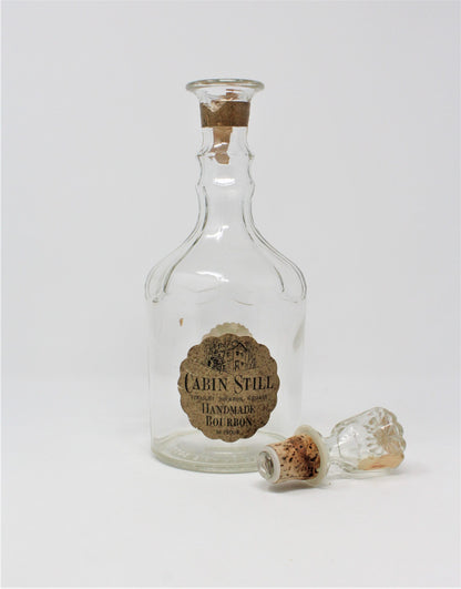 Decanter with Stopper, Old Cabin Still Bourbon Bottle, Vintage 1955 RARE, SOLD