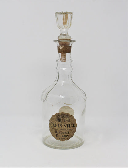Decanter with Stopper, Old Cabin Still Bourbon Bottle, Vintage 1955 RARE, SOLD