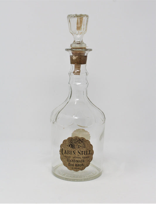 Decanter with Stopper, Old Cabin Still Bourbon Bottle, Vintage 1955 RARE, SOLD
