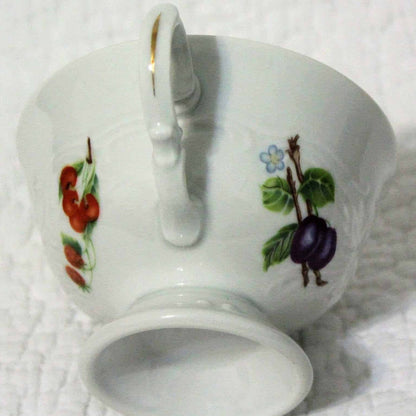 Teacup and Saucer, Royal Kent, Fruit Garland, Set of 3, Vintage