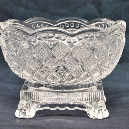 Salt Cellar, Avon, Diamond Pattern Glass, Vintage Fostoria