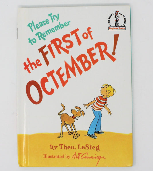 Children's Book, Beginner Books, Try to Remember the First of Octember!, Vintage 1977