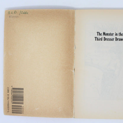 Children's Book, The Monster in the Third Dresser Drawer, Adam Joshua, Softcover, Vintage 1988