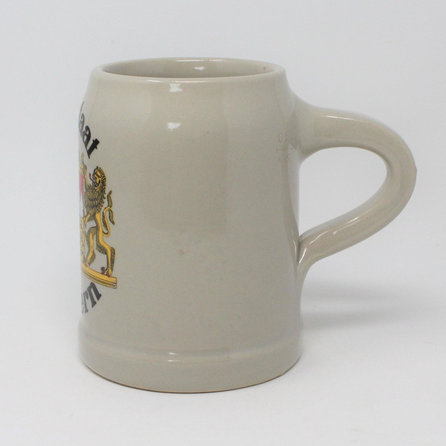 Beer Mug, Freistaat Bayern, Stoneware, Bavaria Germany