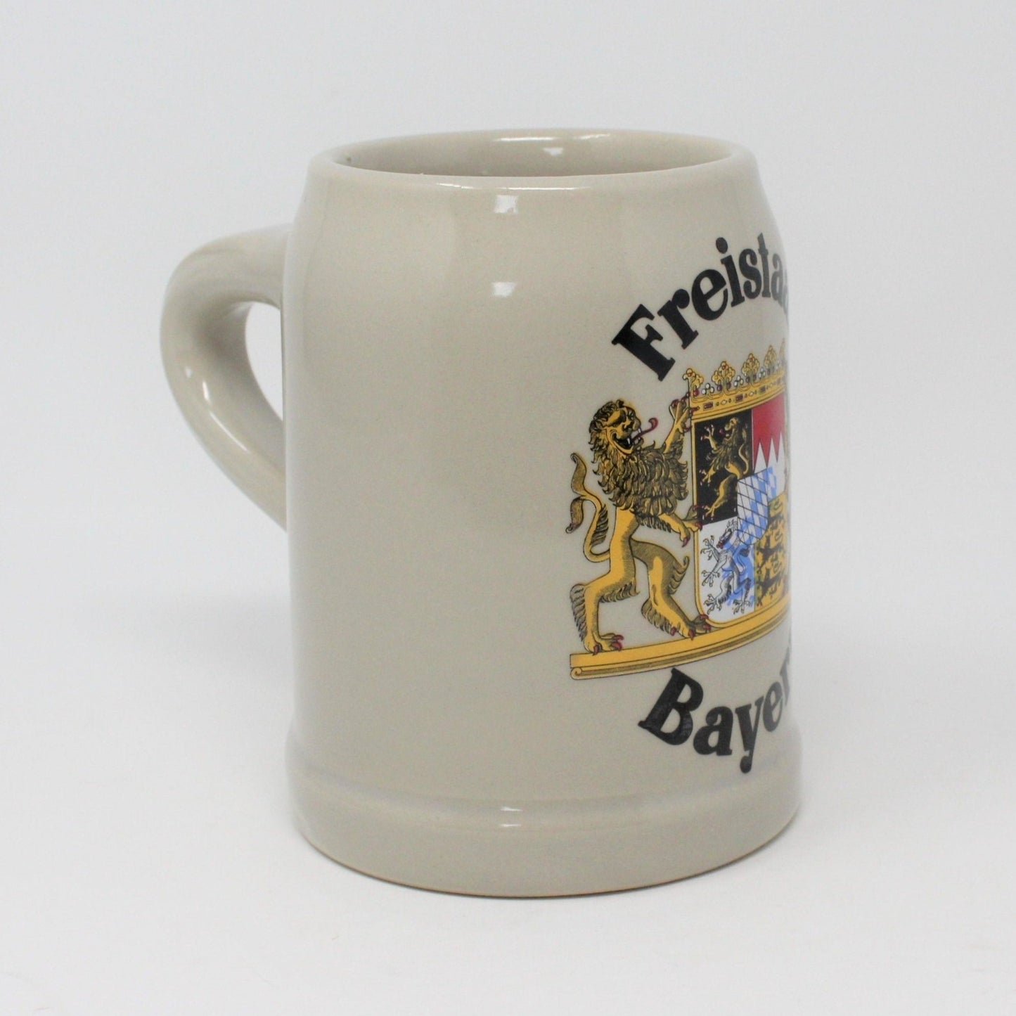 Beer Mug, Freistaat Bayern, Stoneware, Bavaria Germany