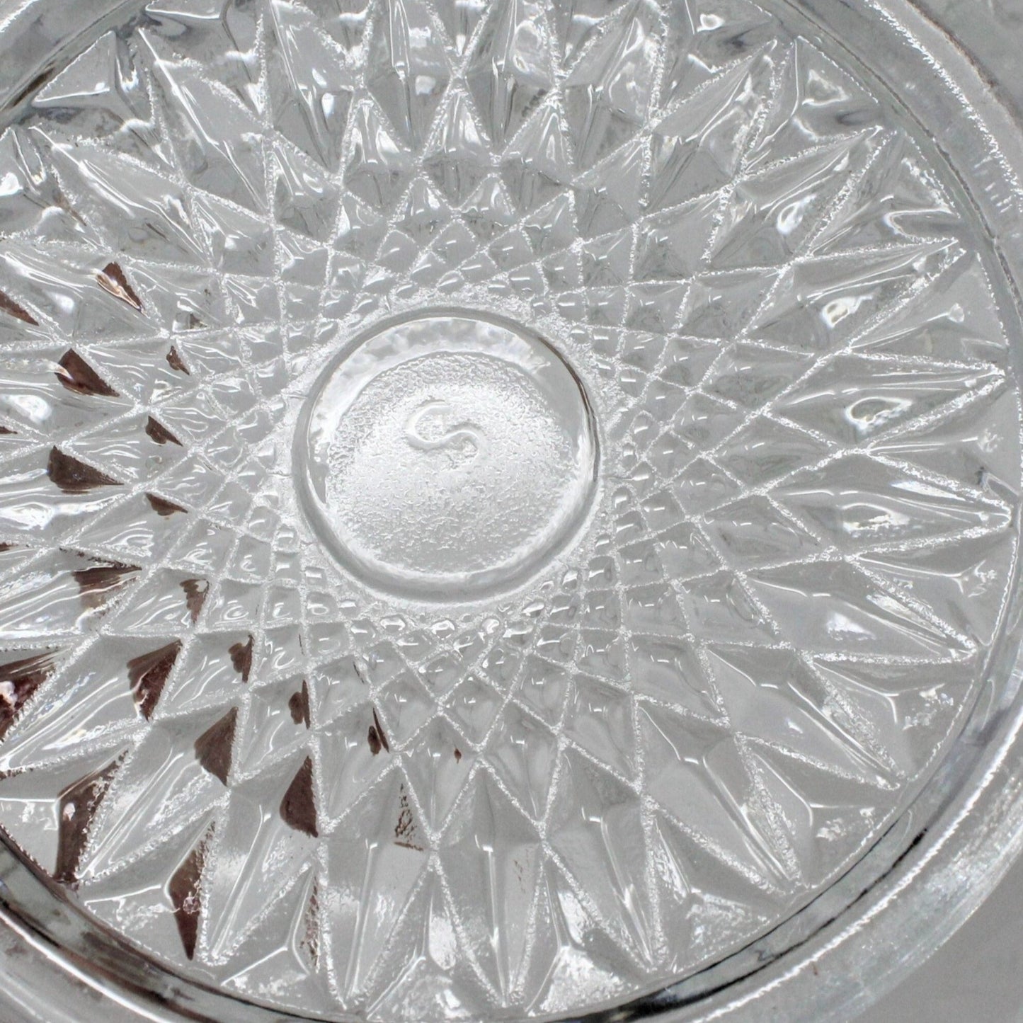 Basket, L.E. Smith Glass, Quintec 3185 Clear, Vintage, Depression Glass