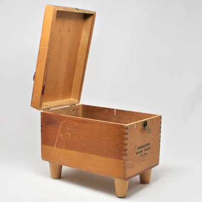 Box, Esquire Shoe Shine Box, Shoe Valet & Accessories, Wood, Vintage