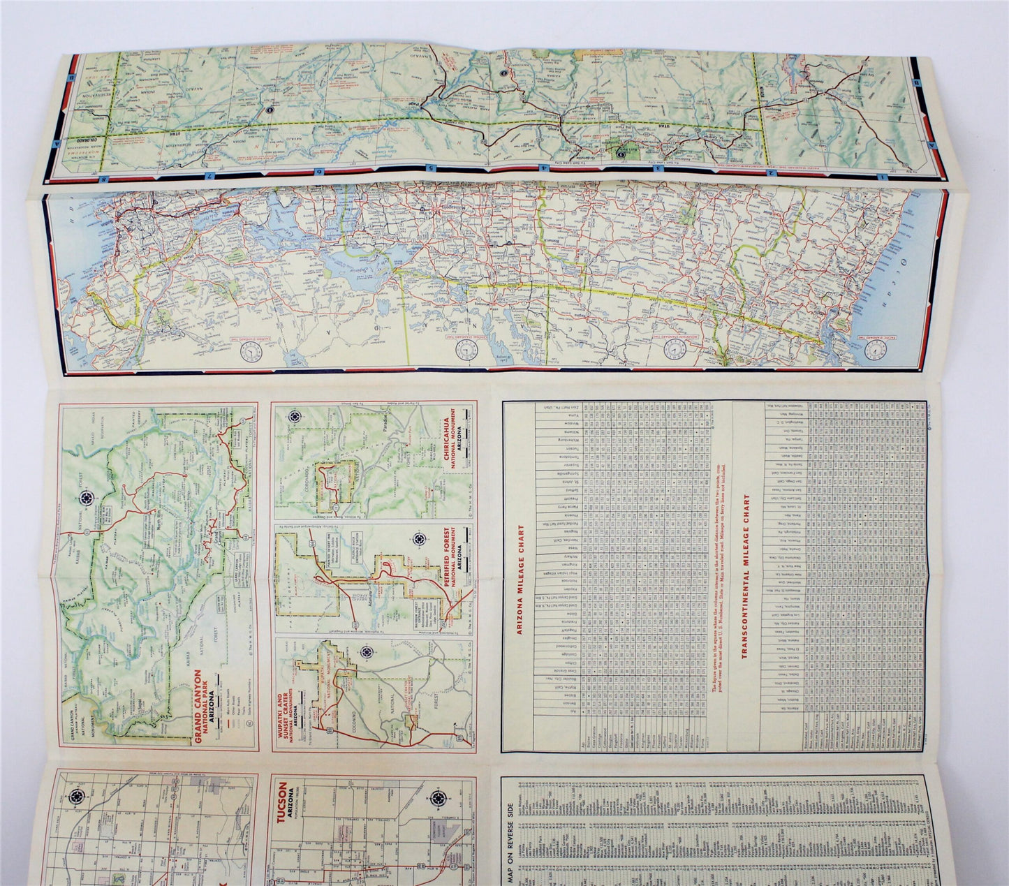 Road Map, Chevron Gousha Lithograph, Arizona, Vintage 1960