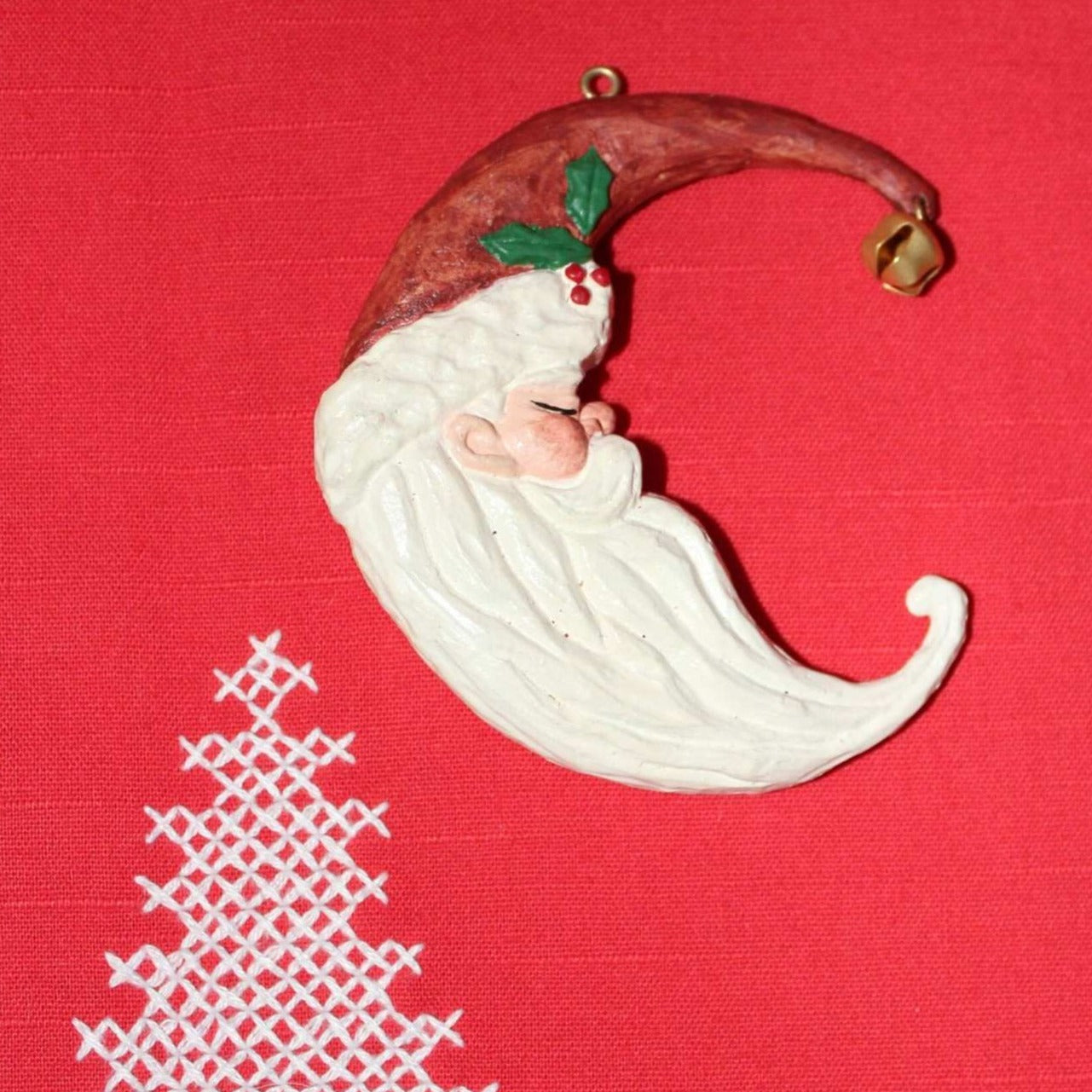 Ornaments, Hallmark, Kringle Moon, Santa, 1988, Vintage