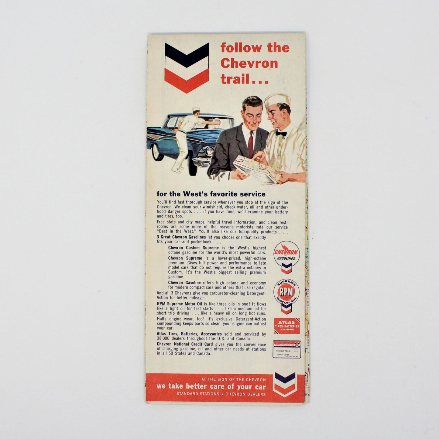 Road Map, Chevron Gousha Lithograph, California, Vintage 1960, SOLD