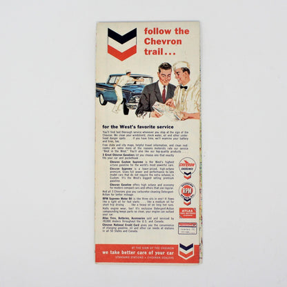 Road Map, Chevron Gousha Lithograph, California, Vintage 1960, SOLD