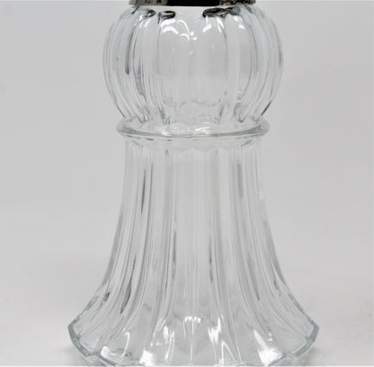 Shaker, Lady Primrose Powder, Glass and Silverplate, Empty, Vintage