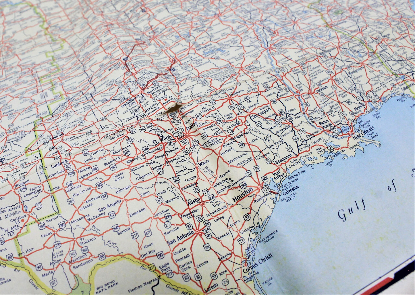 Road Map, Chevron Gousha Lithograph, Western States, Vintage 1959