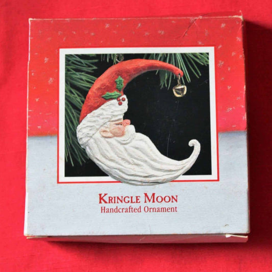 Ornament, Hallmark, Kringle Moon, Santa, 1988, Vintage