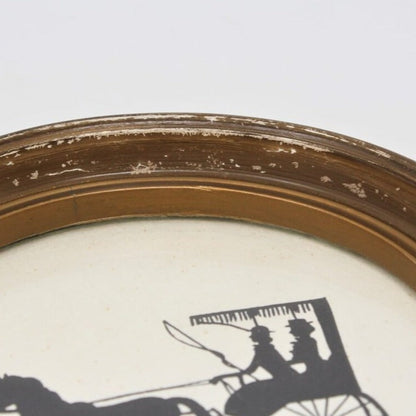 Silhouettes, Horse Drawn Carriage Prints, Set of 2, Framed, Vintage, SOLD