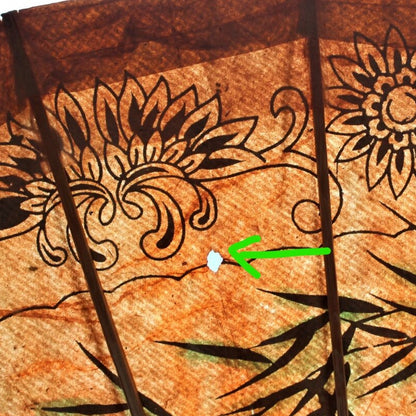 Umbrella, Oriental Parasol, Hand Painted Cranes on Oiled Paper, Antique 30"