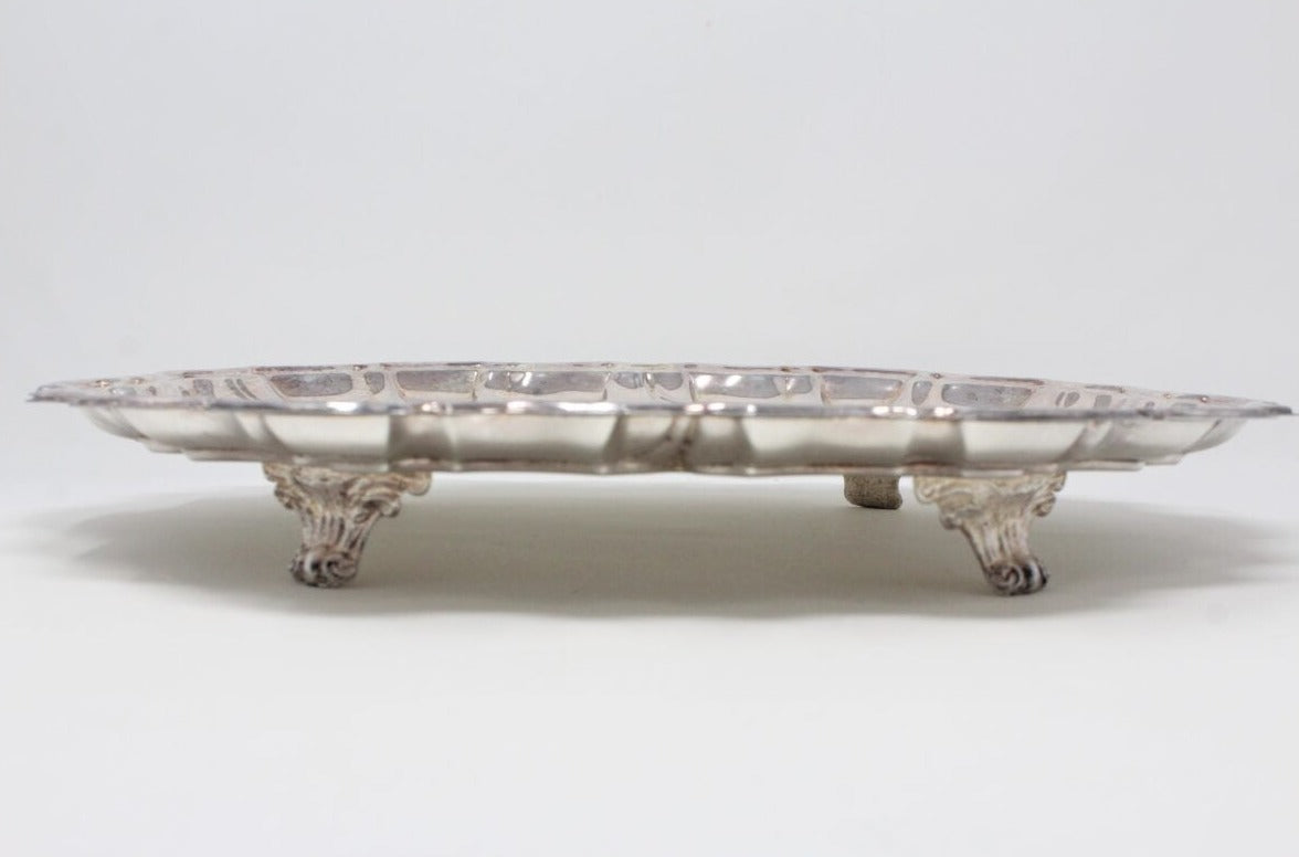 Tray, Leonard Silver, No. 520, Silverplate, Footed, Vintage 14"
