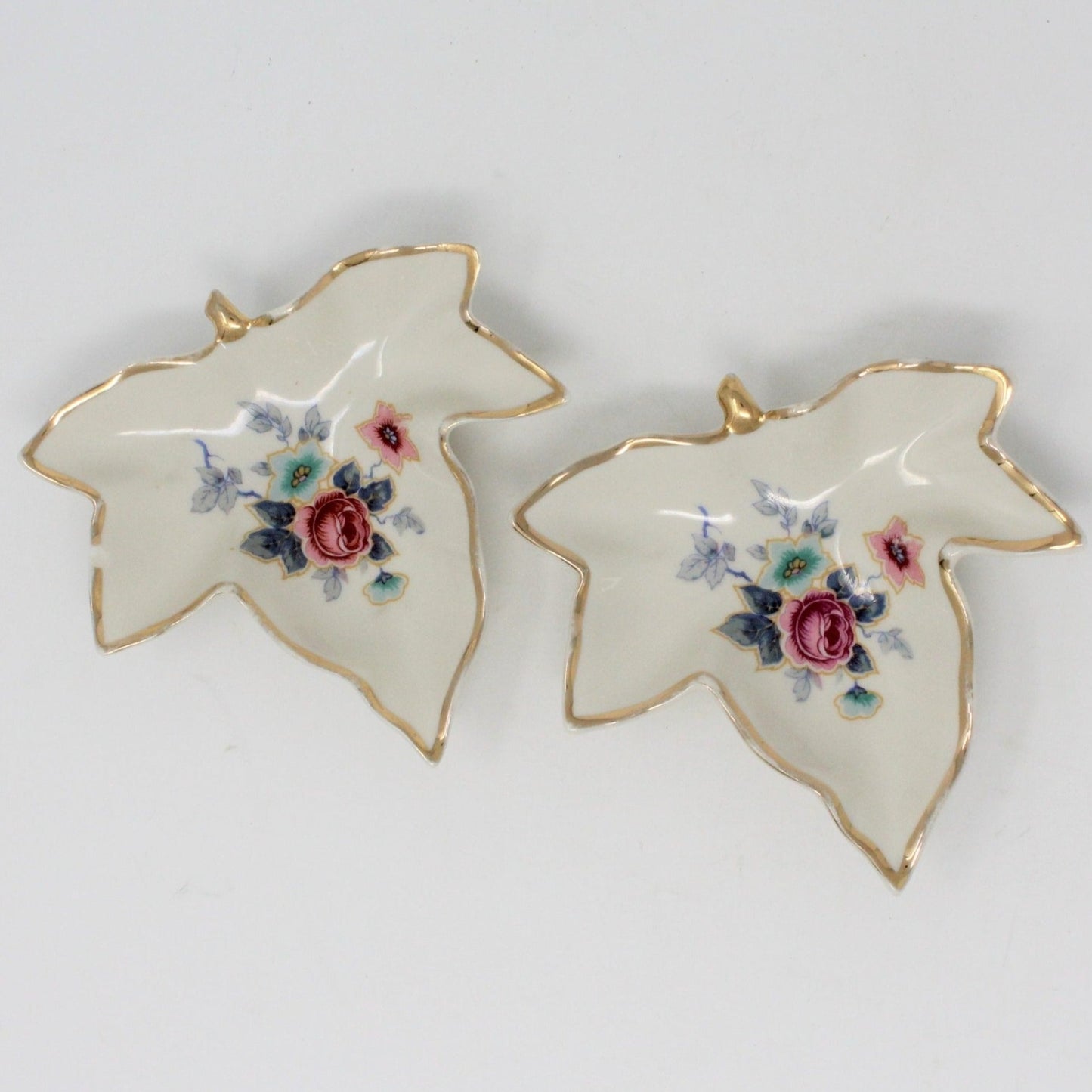 Trinket Dish, Gladding McBean, Leaf Shaped, Kaolena, Set of 2, Vintage