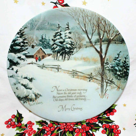 Decorative Plate, Merry Christmas, Robert Laessig Artist, Vintage 1975