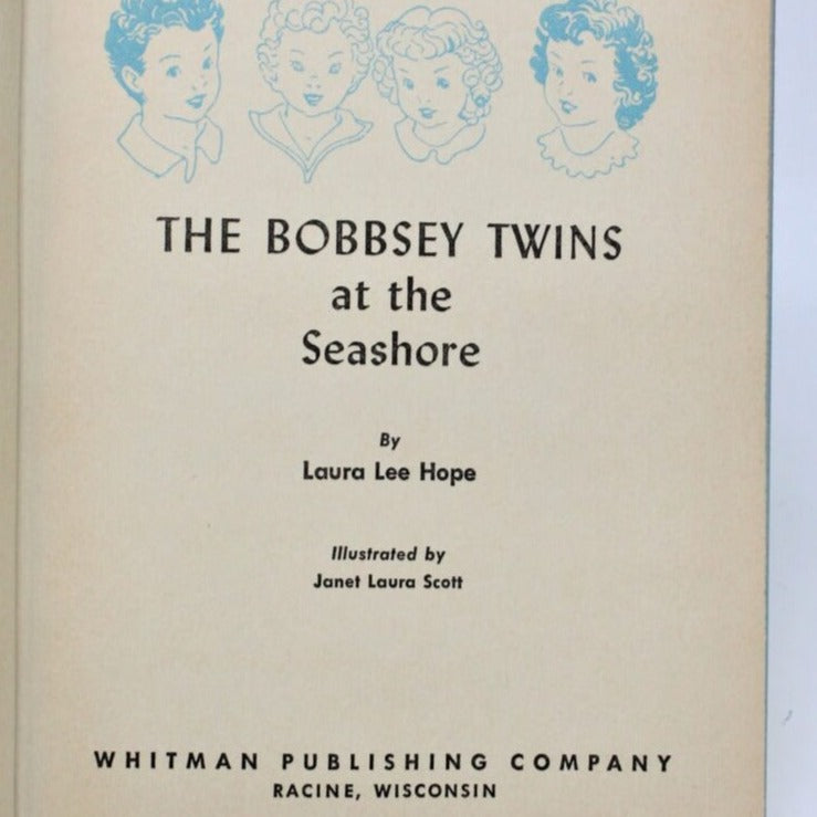 Children's Book, The Bobbsey Twins at the Seashore, Hardcover, Vintage 1954