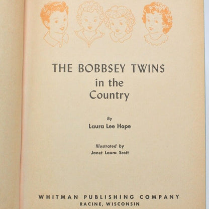 Children's Book, The Bobbsey Twins in the Country, Hardcover, Vintage 1953