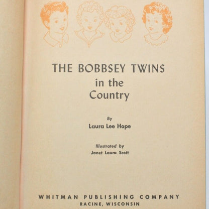 Children's Book, The Bobbsey Twins in the Country, Hardcover, Vintage 1953