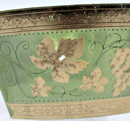 Serving Bowl, Ceraglass, Golden Grapes Green MCM, Vintage