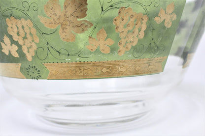 Serving Bowl, Ceraglass, Golden Grapes Green MCM, Vintage
