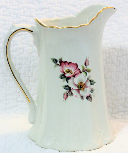 Pitcher, House of Webster, Briar Rose / Dogwood, Ceramic, Vintage