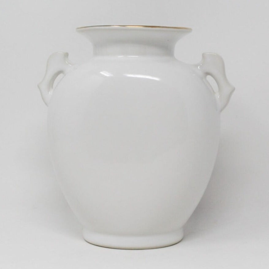 Vase, Fine China Japan, Oriental Floral Urn with Handles, Vintage