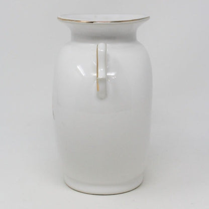 Vase, Fine China Japan, Oriental Floral Urn with Handles, Vintage