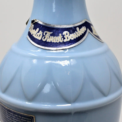 Decanter with Stopper, Jim Beam, Blue & White, Greek Philosophers, Vintage Barware