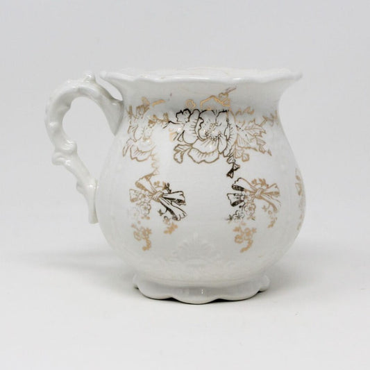 Shaving Mug, Homer Laughlin, Gold Floral H1700, Antique