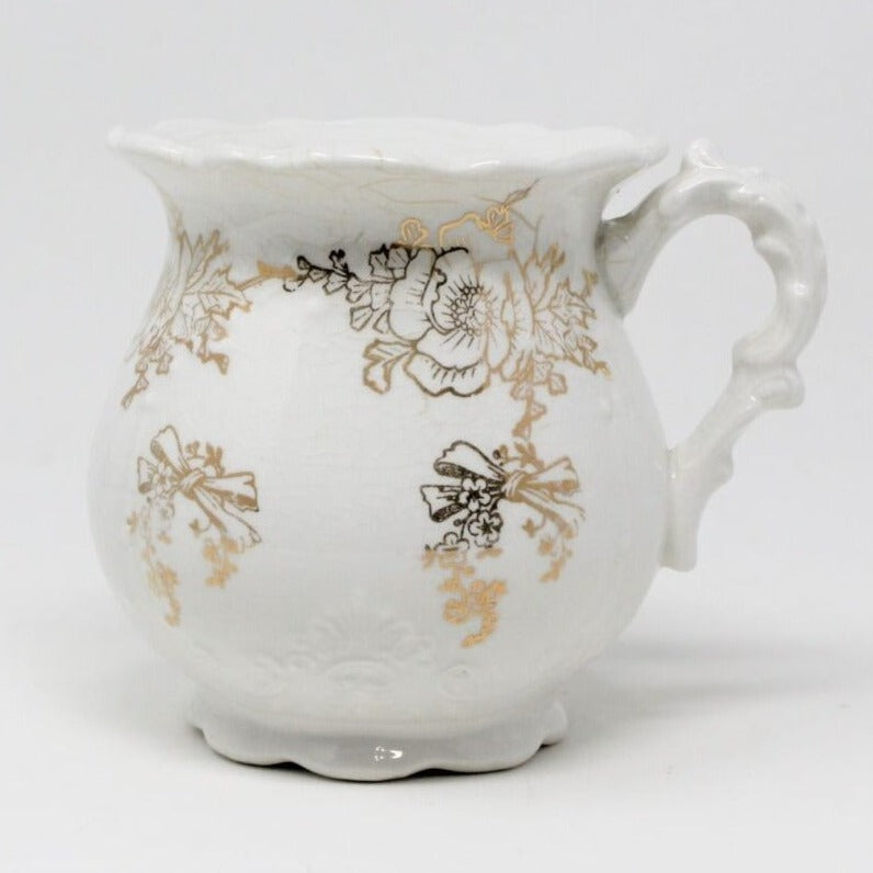 Shaving Mug, Homer Laughlin, Gold Floral H1700, Antique