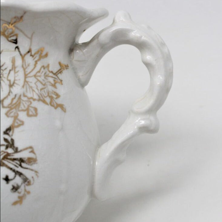 Shaving Mug, Homer Laughlin, Gold Floral H1700, Antique