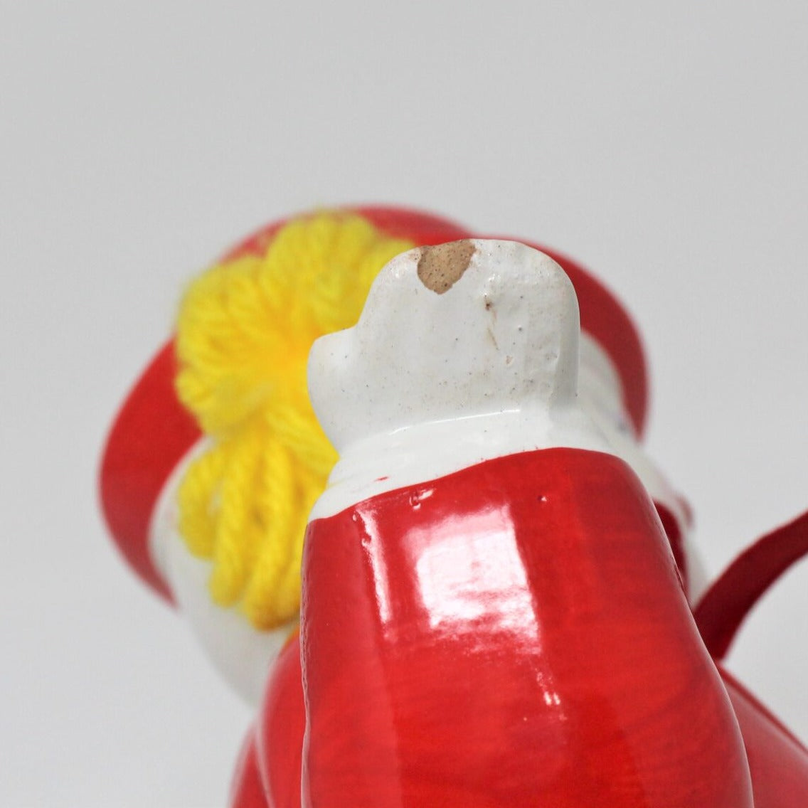 Coin Bank, Clown with Bowler Hat & Yarn Hair, Ceramic, Vintage