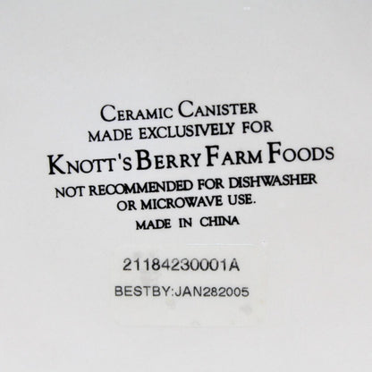 Canister, Knott's Berry Farm, Raised Dots Blueberries, Ceramic, Vintage