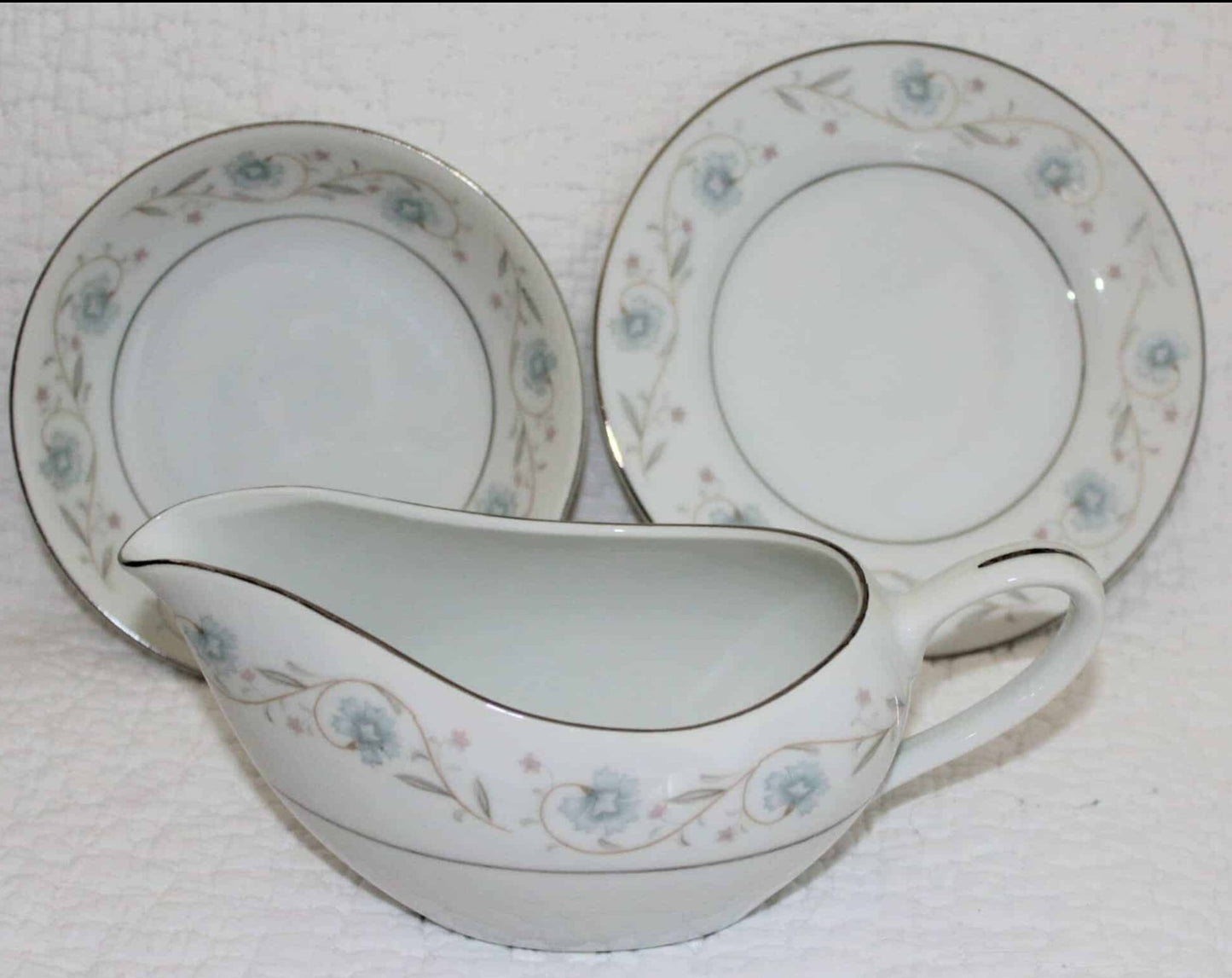 Fruit / Dessert Bowls, Fine China of Japan, English Garden, Set of 5, Vintage