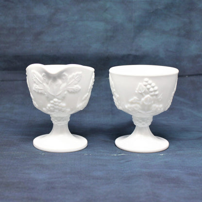Creamer & Open Sugar, Colony, Harvest Milk Glass, Vintage
