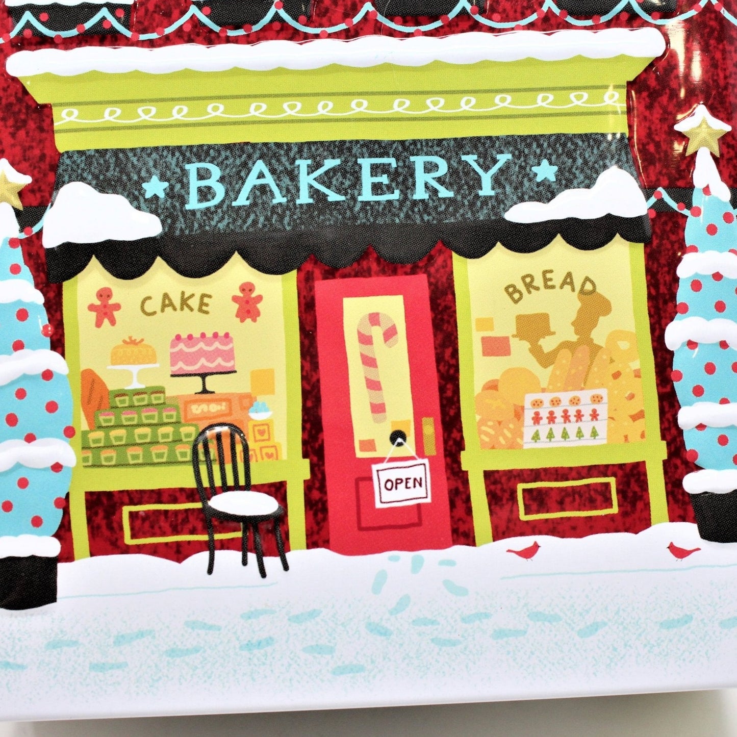 Gift Tin / Cookie Tin, Hallmark Christmas Village Tin, Bakery, 2016