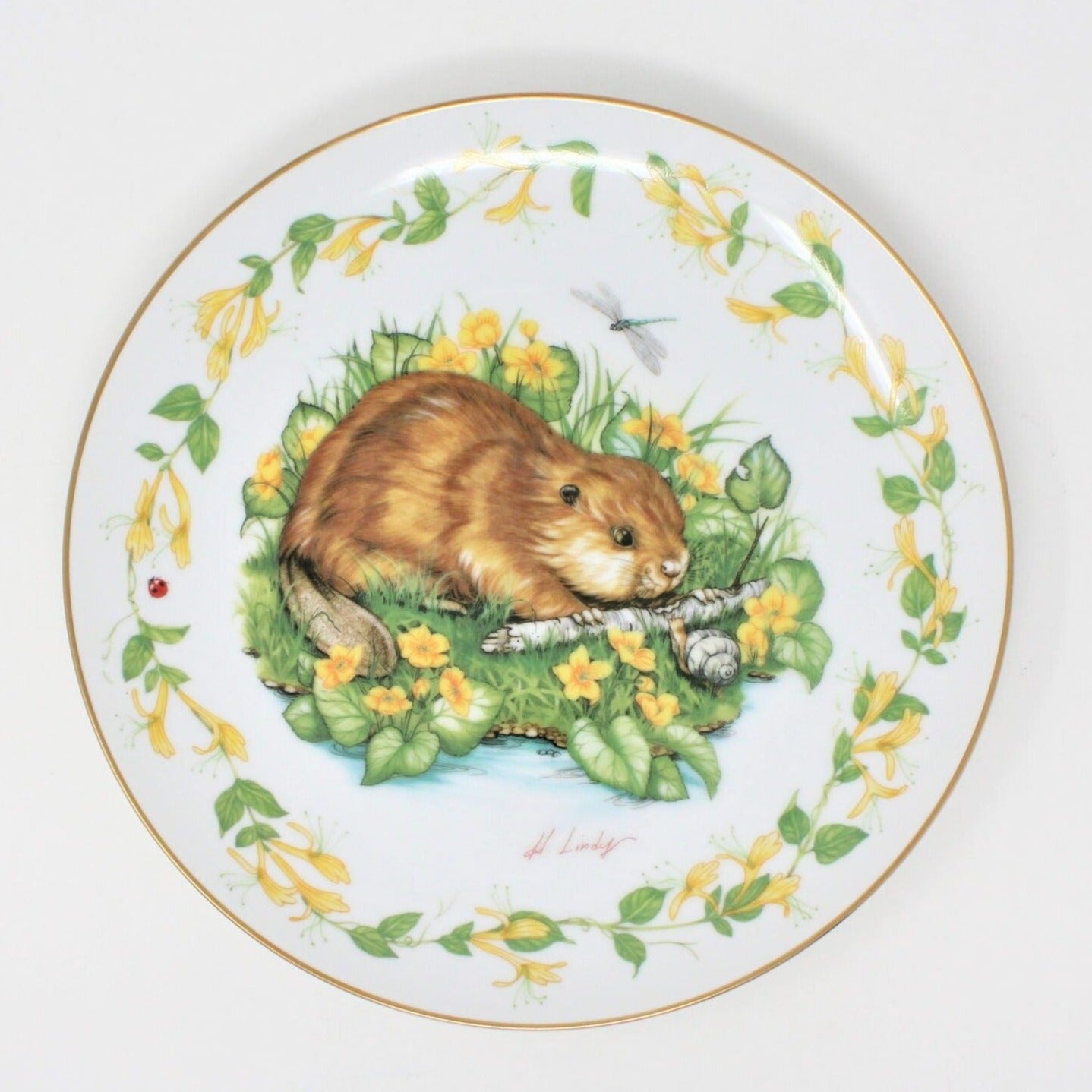 Decorative Plate, Royal Cornwall, Woodland Babies, Just Learning, Vintage