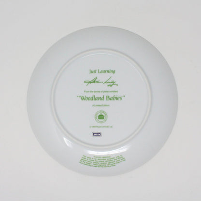 Decorative Plate, Royal Cornwall, Woodland Babies, Just Learning, Vintage