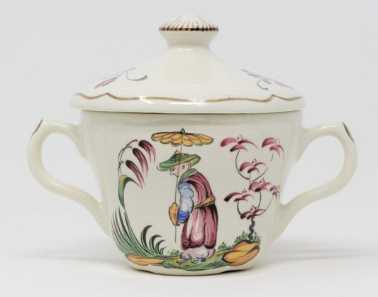 Sugar Bowl with Lid, Longchamp, Mandarin, Vintage, SOLD