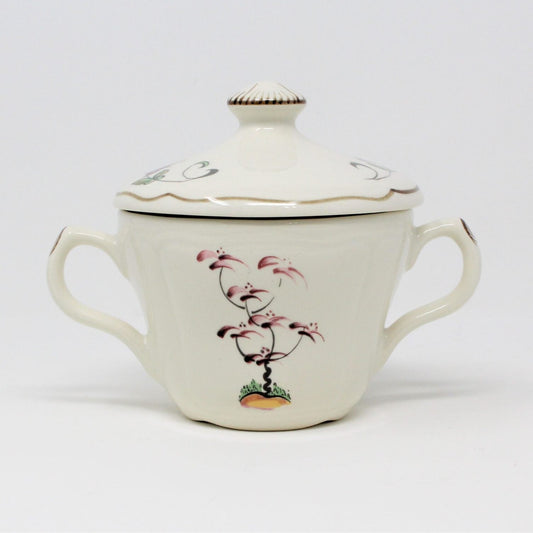 Sugar Bowl with Lid, Longchamp, Mandarin, Vintage, SOLD